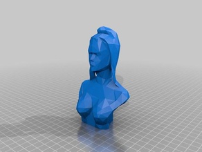 marianne bust low poly sculptures 3d print model - Mito3D