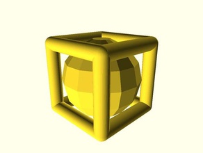 sphère cube creux L'impression 3d tests 3d print model - Mito3D