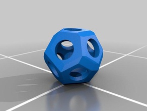 Dodekaeder Mathe-Kunst openscad platonischen Körper 3d print model - Mito3D