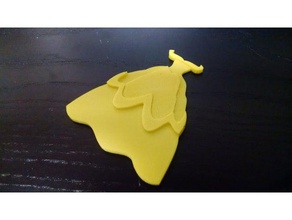 belle ' s gelben Kleid Dekor Ungeheuer Schönheit Biest magnet Maus-Ohren Maus gelb 3d print model - Mito3D
