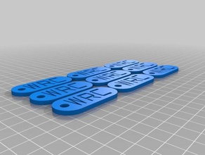 wrc Schlüsselanhänger kundengebundene 3d print model - Mito3D