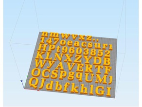 alphabet upper lower Fall Schilder & logos Alphabete Briefe zahlen 3d print model - Mito3D