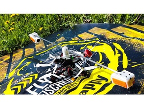 fpv drone selfie stick spinner runcam2 r c véhicules caméra support de racer 3d print model - Mito3D