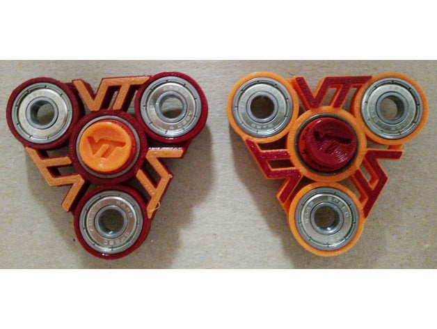 virginia tech spinner remix oyuncaklar ve oyunlar fidget 3D print model - Mito3D