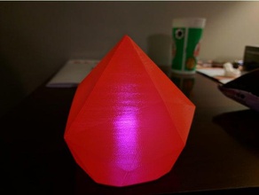 low poly decoração de cristal da lâmpada a lowpoly baixa contagem polígonos vaso modo 3d print model - Mito3D