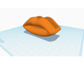 beijo negócio titular do cartão office área de trabalho organizador lábios 3d print model - Mito3D