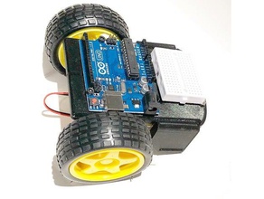 compact arduino châssis du robot la robotique Imprimée en 3d uno l298n le des robots 3d print model - Mito3D