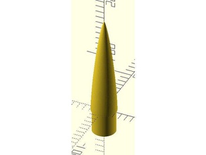 von karman cone de nariz em shell ombro veículos voo modelo foguetes 3d print model - Mito3D