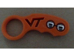 fidget flipper giochi e giocattoli giocattolo hokies portachiavi il logo spinner virginia tech 3d print model - Mito3D