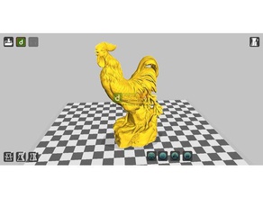 crowing cock sculptures 3d print model - Mito3D
