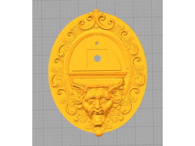 decorative doorbell plate remix decor italian 3D print model - Mito3D