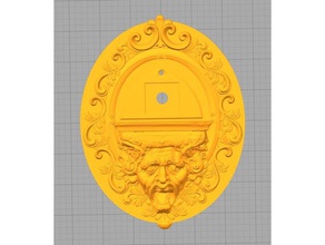 decorative doorbell plate remix decor italian 3d print model - Mito3D