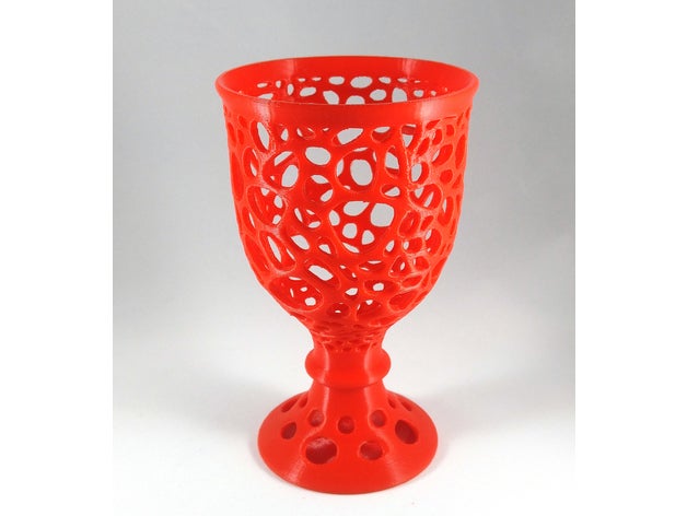 kadeh boşuna heykeller 3d voronoi kadehi kap goblet heykel 3D print model - Mito3D