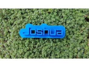 joshua name learning customized 3d print model - Mito3D