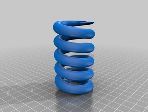 parametric helical coil spring 75-10-35-5-100-100 engineering customized 3d print model - Mito3D