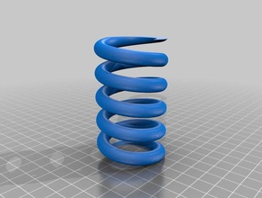 parametric helical coil spring 75-8-37-5-100-100 engineering customized 3d print model - Mito3D