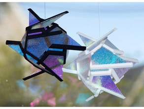dichro dodeca suncatcher matematik sanatı ürünler dodecahedron süs 3d print model - Mito3D