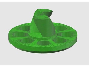 spinner button twist holes mechanical toys 608 bearing edc fidget 3d print model - Mito3D