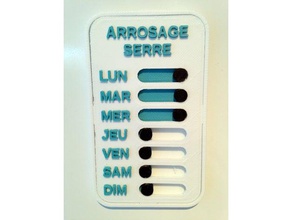 kaydırıcı görev listesi - arrosage malar Fransız ev özelleştirilmiş hatırlatma todo 3d print model - Mito3D