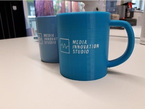 one year coffee data - ripple less plastic mug visualization media 3d print model - Mito3D