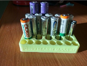 Batteriehalter 18650 - 4 aa 14-aaa 10 Werkzeug-Halterungen & Boxen aaa aa-Batterie Batterie Halter 3d print model - Mito3D