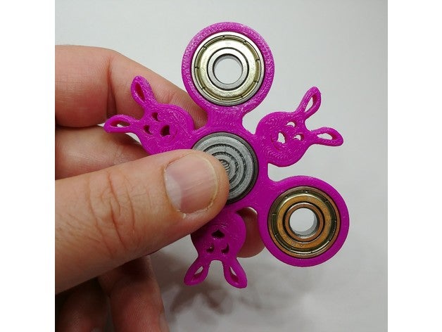 coelho fidget giratório brinquedo & acessórios para jogos coelhos easterbunny coelhinho da páscoa fidget-brinquedo inquieta fidgetspinner mão spinner girando brinquedos 3D print model - Mito3D