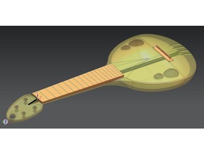 Kürbis Konzert-ukulele 3d-gedruckte ukulele Kürbis-Form 3d print model - Mito3D