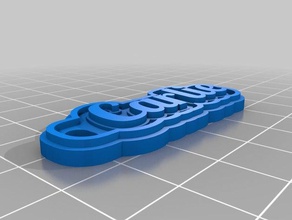 carlie rot Schlüsselanhänger kundengebundene 3d print model - Mito3D
