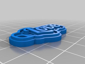 love red keychains customized 3d print model - Mito3D