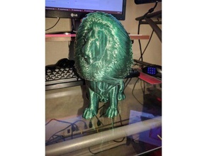 peludo león borde las esculturas optimizado el post procesamiento regal remix 3d print model - Mito3D