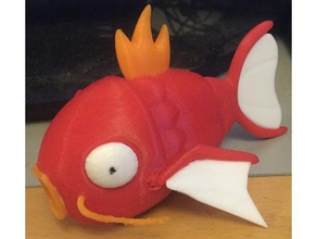 articulated magikarp toys & games assembly required multi-part pokemon figures 3d print model - Mito3D