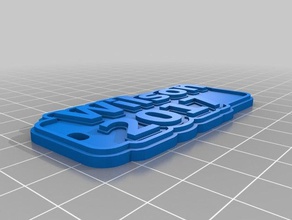 wilson Schlüsselanhänger kundengebundene 3d print model - Mito3D
