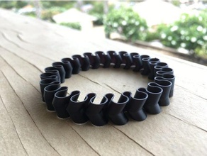 rounded twistlet bracelets bracelet wearable 3d print model - Mito3D