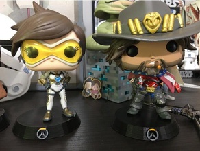 funko pop stand overwatch symbol toy & game accessories gaming mccree top heavy toys 3d print model - Mito3D
