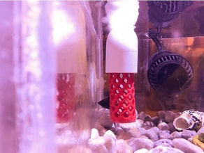 aquarium inlet filter guard 1 inch pvc fittings pets fish tank overflow saltwater sump water 3d print model - Mito3D