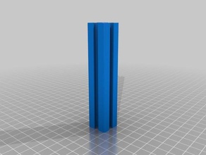 my customized customizeable length 20mm t-slot 3d print model - Mito3D