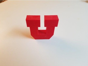 Universität utah block u Dekor uofu utes 3d print model - Mito3D