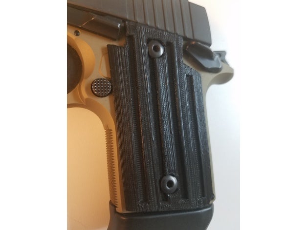 sig sauer p938 grips sport & outdoors grip gun 3D print model - Mito3D