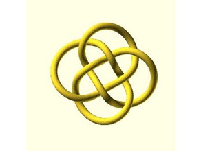 Knoten 8-18 Mathe-Kunst Chemie 3d print model - Mito3D