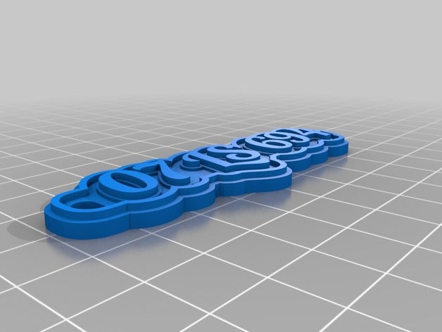 694 07 ls Anahtarlık özelleştirilmiş 3D print model - Mito3D