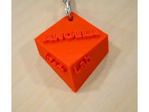 angela nome do tag A impressão 3d 3dname 3dnametag pulseira de identificação o utechlab 3d print model - Mito3D