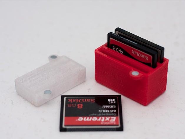 compact flash card storage camera compactflash holder 3D print model - Mito3D