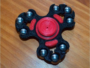 amf spinner v5 95mm steel balls toy & game accessories fidget hand 3d print model - Mito3D