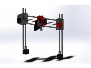 10mm smooth rod t8 leadscrew version blackrocks x-z carriage 3d printing 3d print model - Mito3D