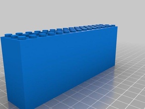 my customized lego-compatible brick 3x16x5 construction toys 3d print model - Mito3D