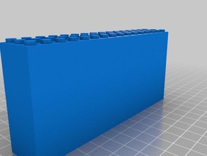 my customized lego-compatible brick 3x16x6 construction toys 3d print model - Mito3D