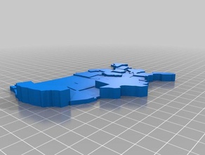 mapa de contorno aprendizagem personalizado 3d print model - Mito3D
