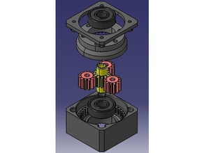 nema17 compound planetary gearbox 40 1 ratio robotics 3d print model - Mito3D