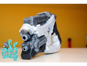 efecto de masa m5 falange pistola props bioware arma fuego la el sci-fi gratuita 3d print model - Mito3D