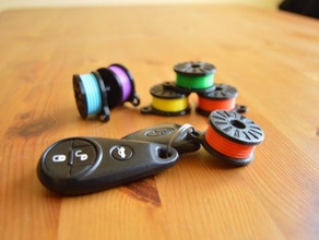 retro filament spool keychain keychains opensource open source 3d print model - Mito3D